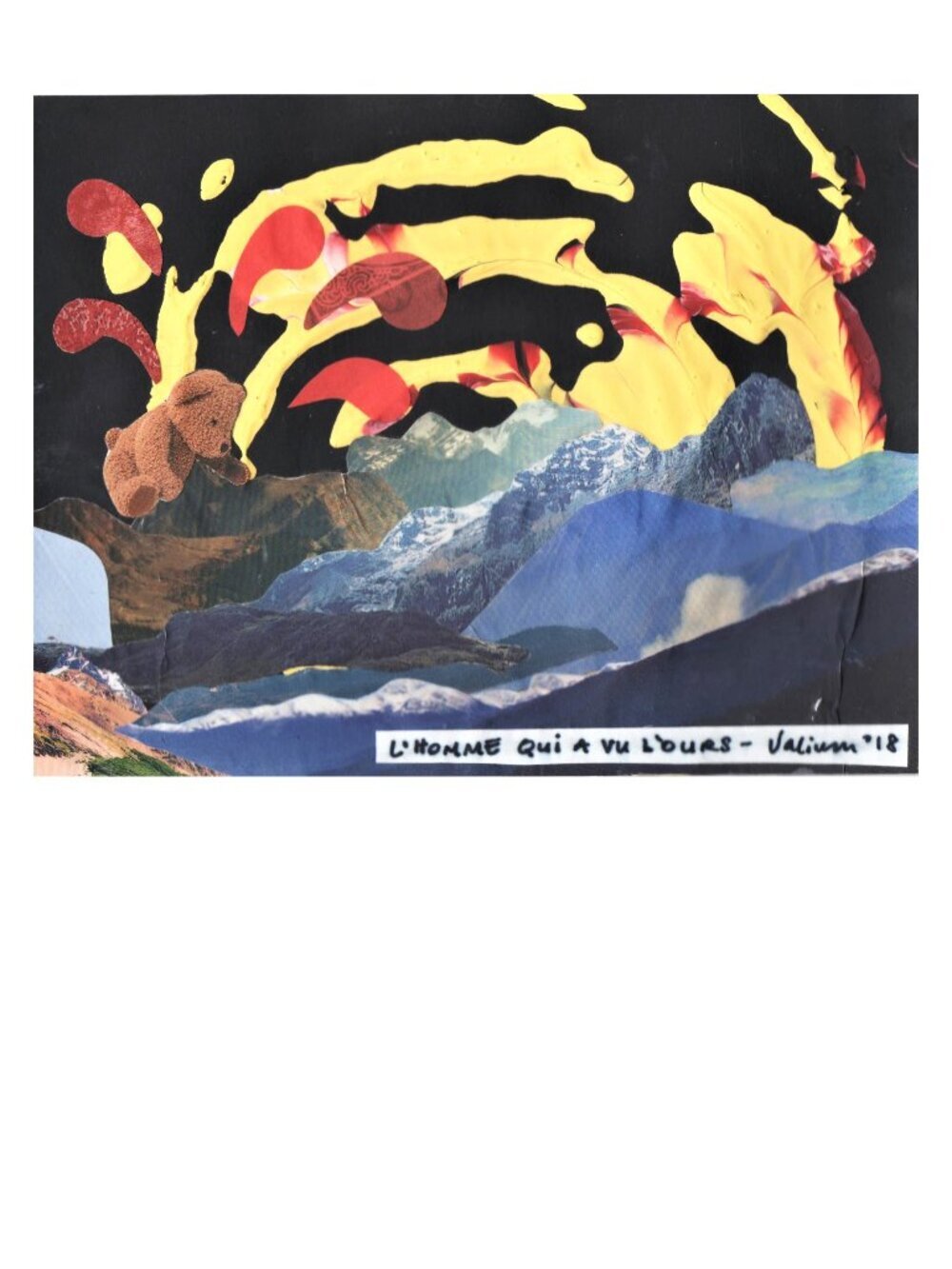 Three original & unique collages on 5 X 6 1/2 thick papers